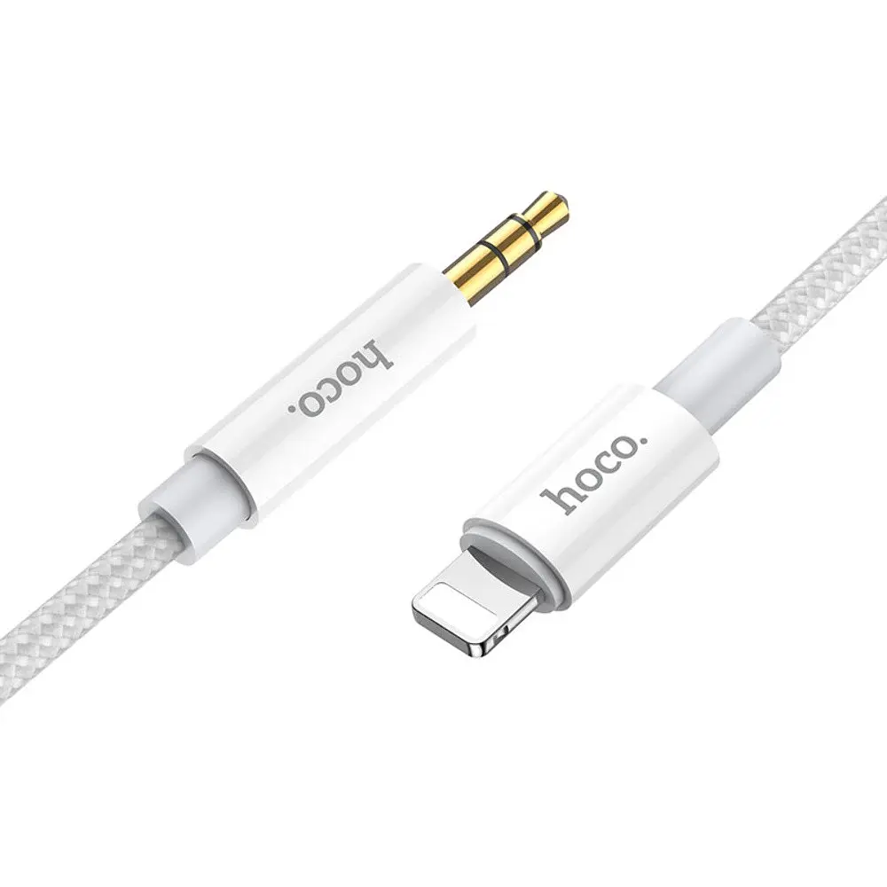 AUX кабель Hoco UPA19 Lightning to Jack 3.5 1 м сріблястий - фото 3