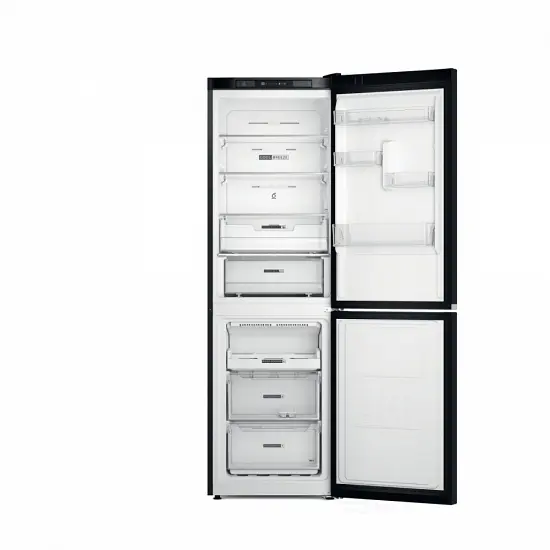 Холодильник Whirlpool з нижньою морозильною камерою W7X82IK 231 л 104 л 2 двері А++ NF чорний (W7X82IK) - фото 3