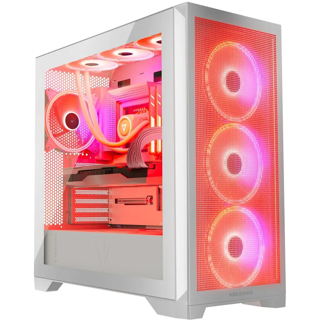 Корпус Modecom VOLCANO EXPANSE S ARGB 4x140 мм fans MIDI USB 3.0x2+TYPE-C WHITE без БЖ ATX (AT-EXPANSE-SG-20-000000) - фото 2