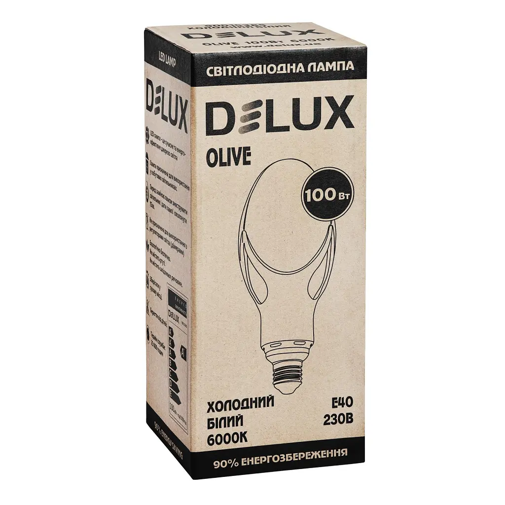 Лампочка Delux OLIVE 100w E40 6000К (90022178) - фото 3