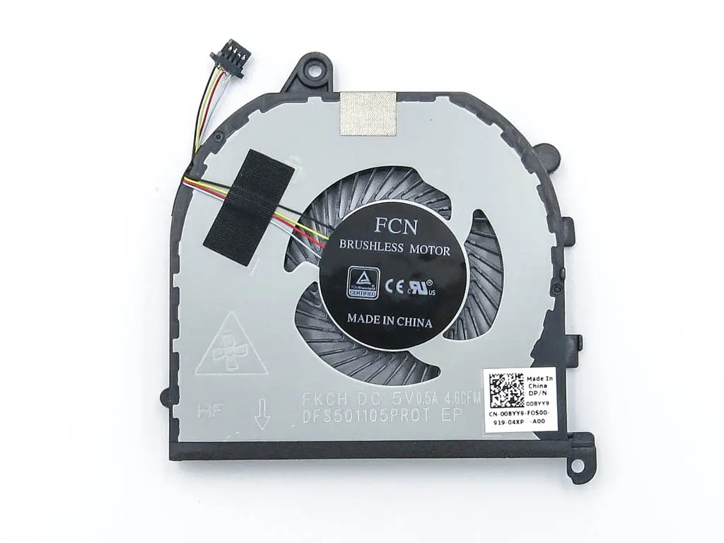 Вентилятор (кулер) для DELL XPS 15, 9570, Precision 5530, M5530 (008YY9, DFS501105PR0T) Для CPU. - фото 3