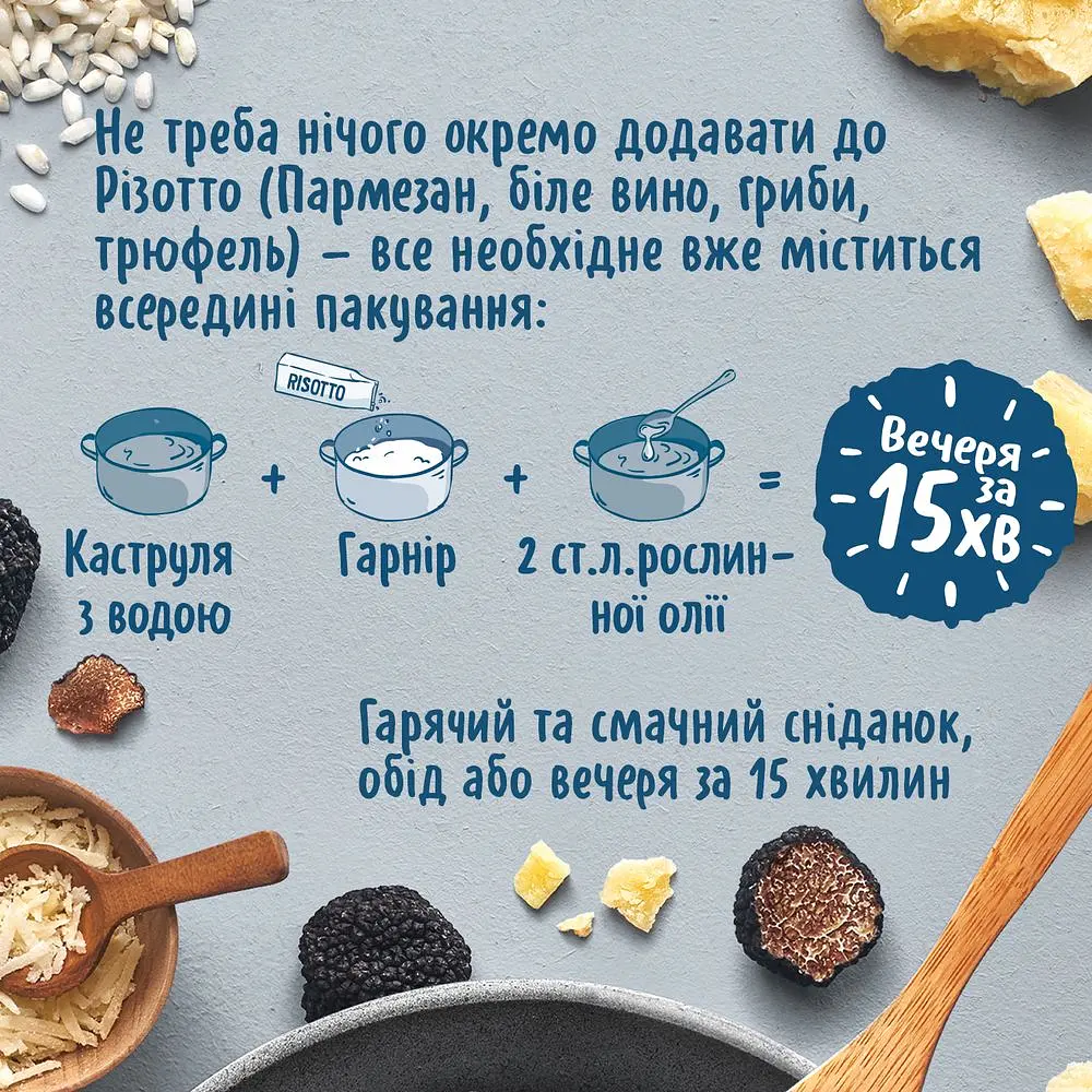 Ризотто Pripravka Mamma Mia с белыми грибами пармезаном и белым вином 170 г - фото 10