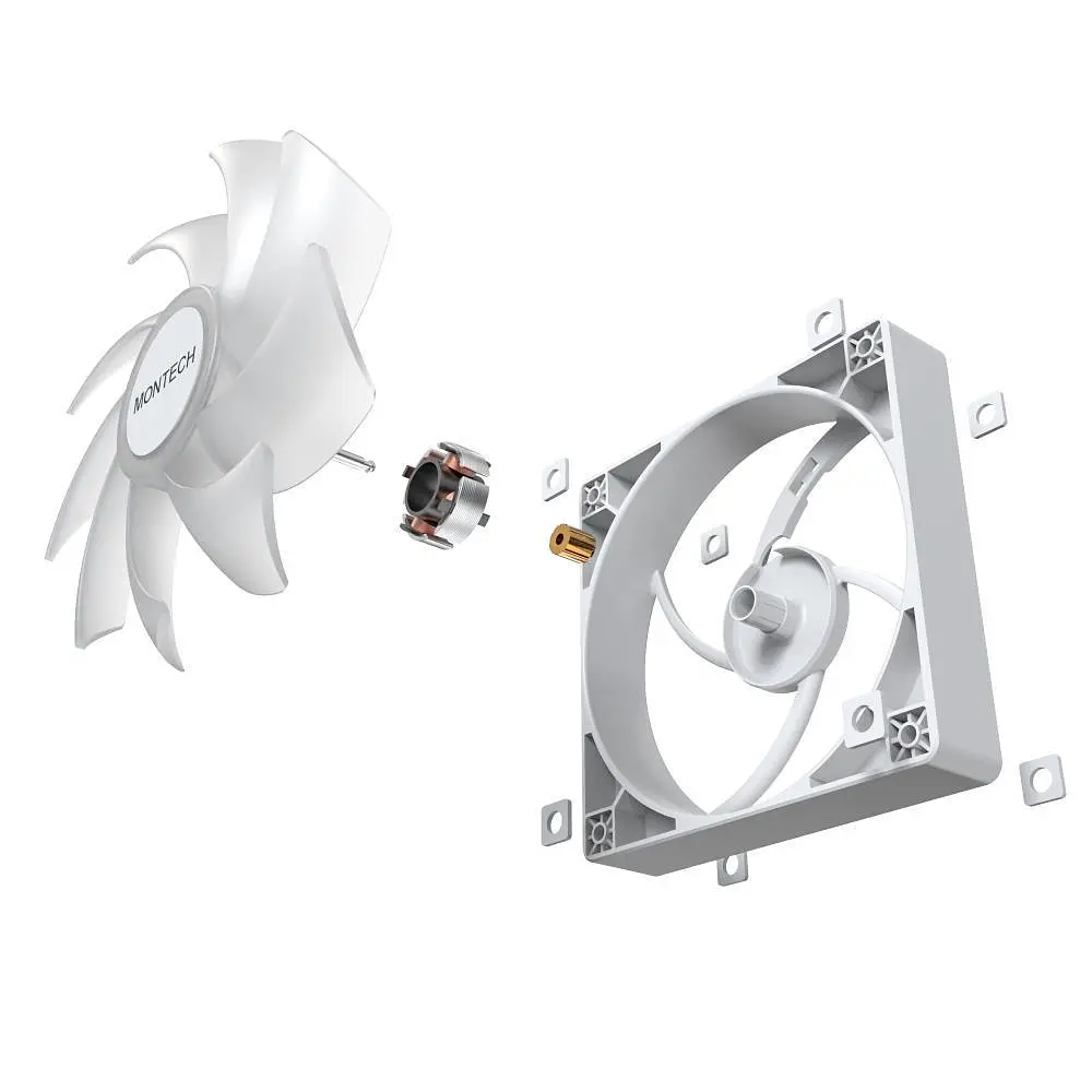 Корпусный вентилятор 120MM GF120 PWM WHITE MONTECH - фото 3
