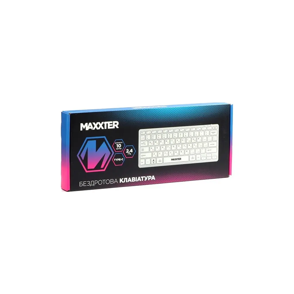 Клавіатура Maxxter KBW-C01S-UA Wireless UA White (KBW-C01S-UA) - фото 5