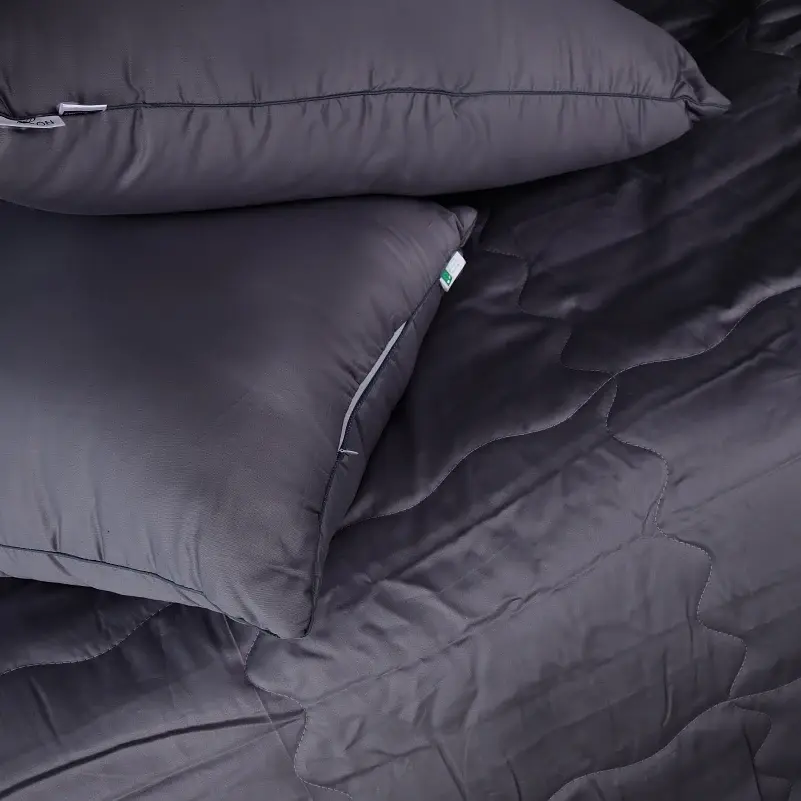 Літній постільний комплект MirSon Line Satin Premium Iron grey Modal King Size (2200010976793) - фото 3