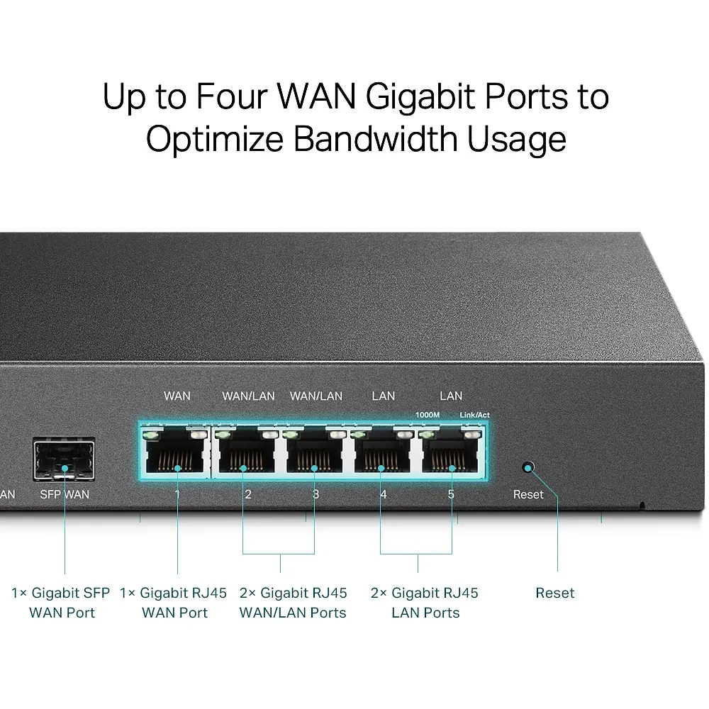 Мультисервісний маршрутизатор TP-LINK ER7206 2xGE LAN 1xGE WAN 2xGE LAN 1xSFP VPN Omada - фото 6