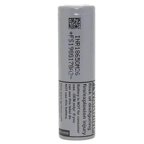 Акумулятор LG INR18650 M26 2600 mAh 10 А Сірий - фото 2