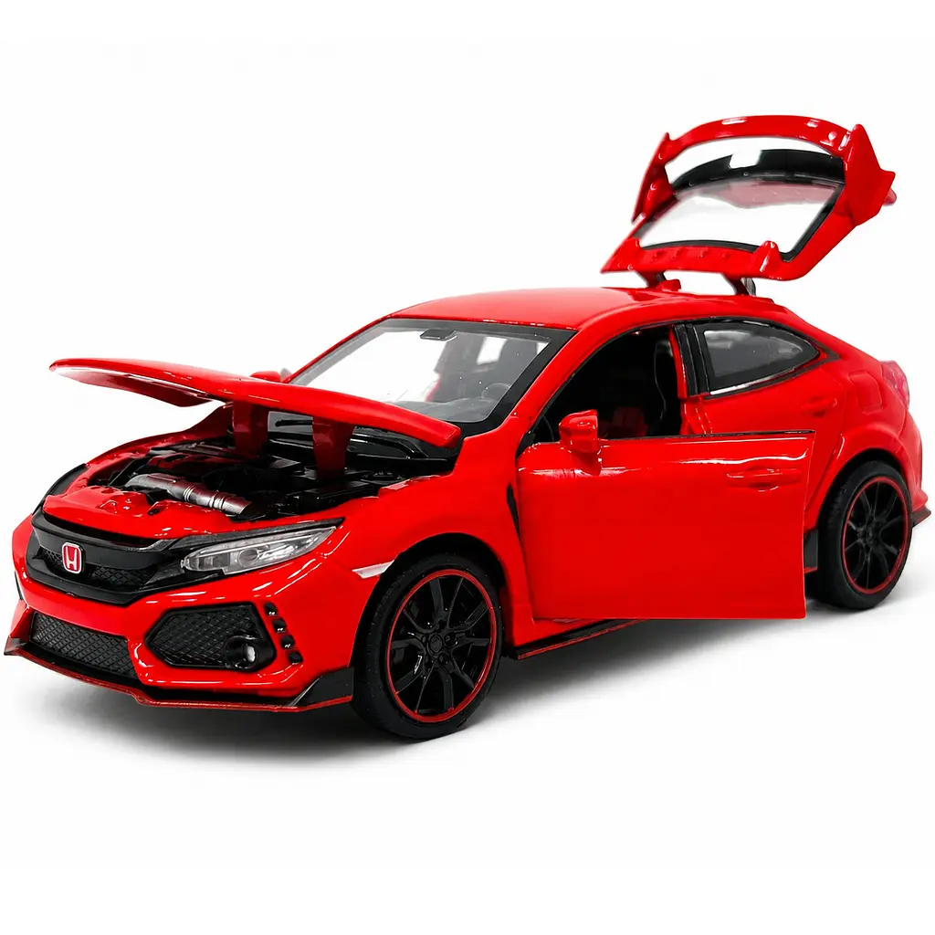 Колекційна металева модель автомобіля АвтоЕксперт Honda Civic Type R з інерцією, світлом та звуком 1:32 - фото 3