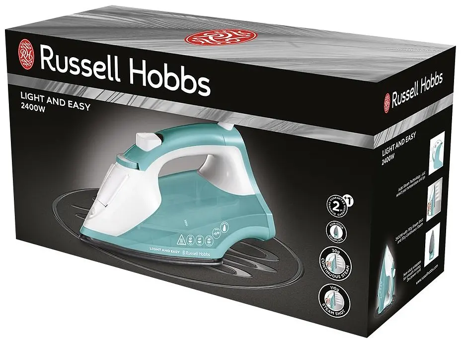 Праска Russell Hobbs Light & Easy, 2400Вт, 240мл, паровий удар -30гр, постійна пара - 110гр teh0016198 - фото 7