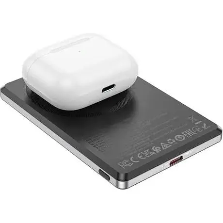 Внешний аккумулятор Borofone BJ50 5000mAh 20W магнитный с функцией беспроводной зарядки серый 6941991110313 - фото 4