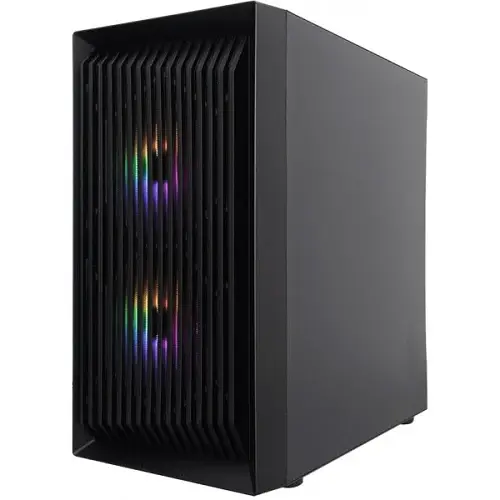 Корпус 1stPlayer BS-2-BK-3F1, Black, без БП, Mini Tower, Micro ATX/Mini ITX, 1xUSB 3.0/2xUSB 2.0, макс. CPU - 155 мм/VGA - 285 мм, 3x120 мм RGB, боковая панель из закаленного стекла - фото 2