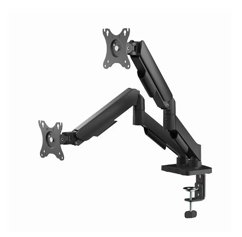 Кронштейн настольный для 2 мониторов Gembird MADA2U01 USB 17-32 дюйма Black - фото 2