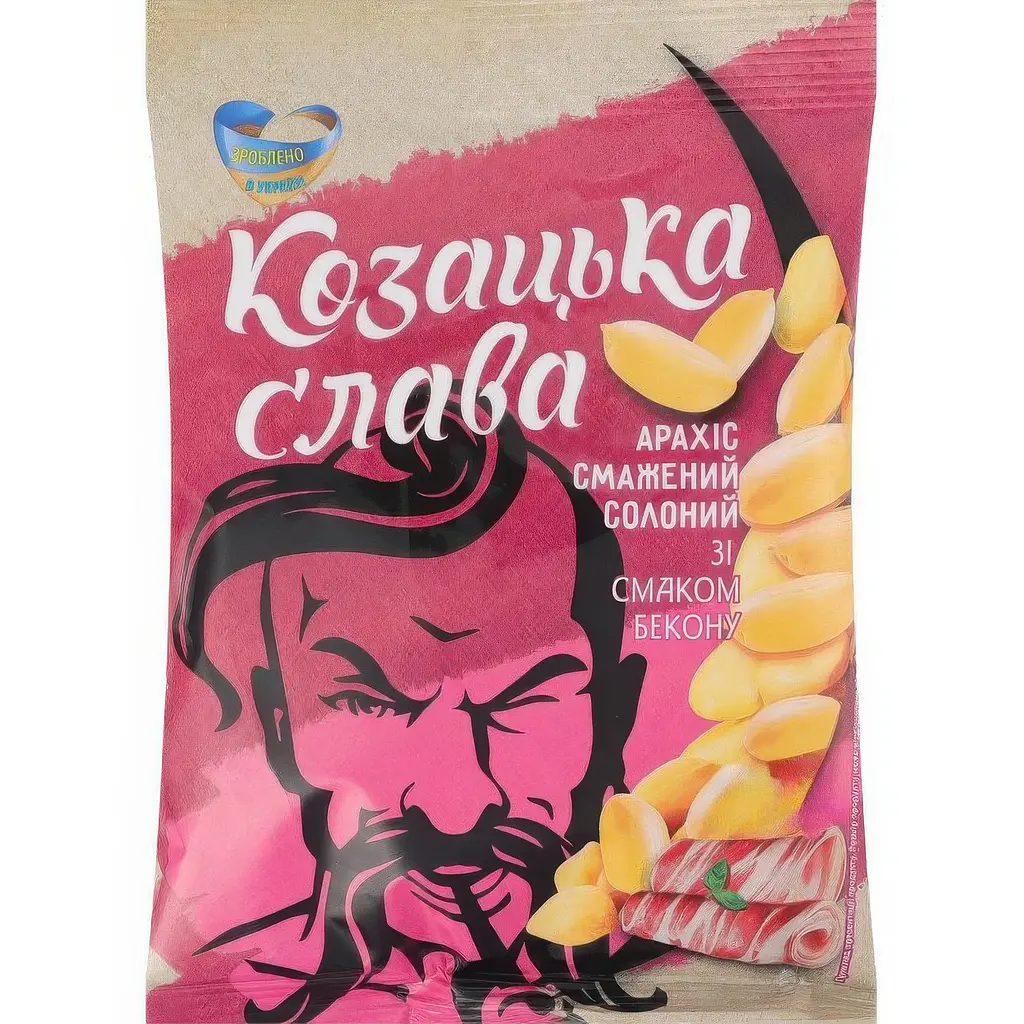 Арахіс Козацька Слава смажений солоний зі смаком бекону 150 г (799234) - фото 1
