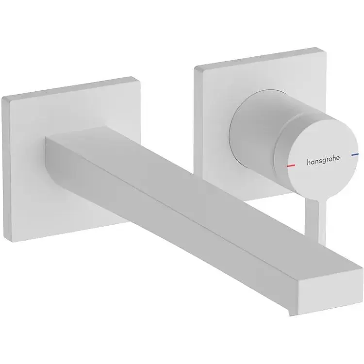 Змішувач для умивальника Hansgrohe Tecturis E прихованого монтажу matt white 73051700