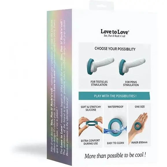 Эрекционное кольцо широкое Love To Love Cool Ring - Teal Me - фото 7