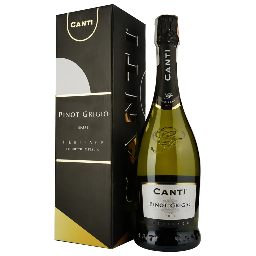 Уцінка. Вино ігристе Canti Pinot Grigio Brut, біле, брют, 11,5%, 0,75 л, подарункова упаковка (W3510)