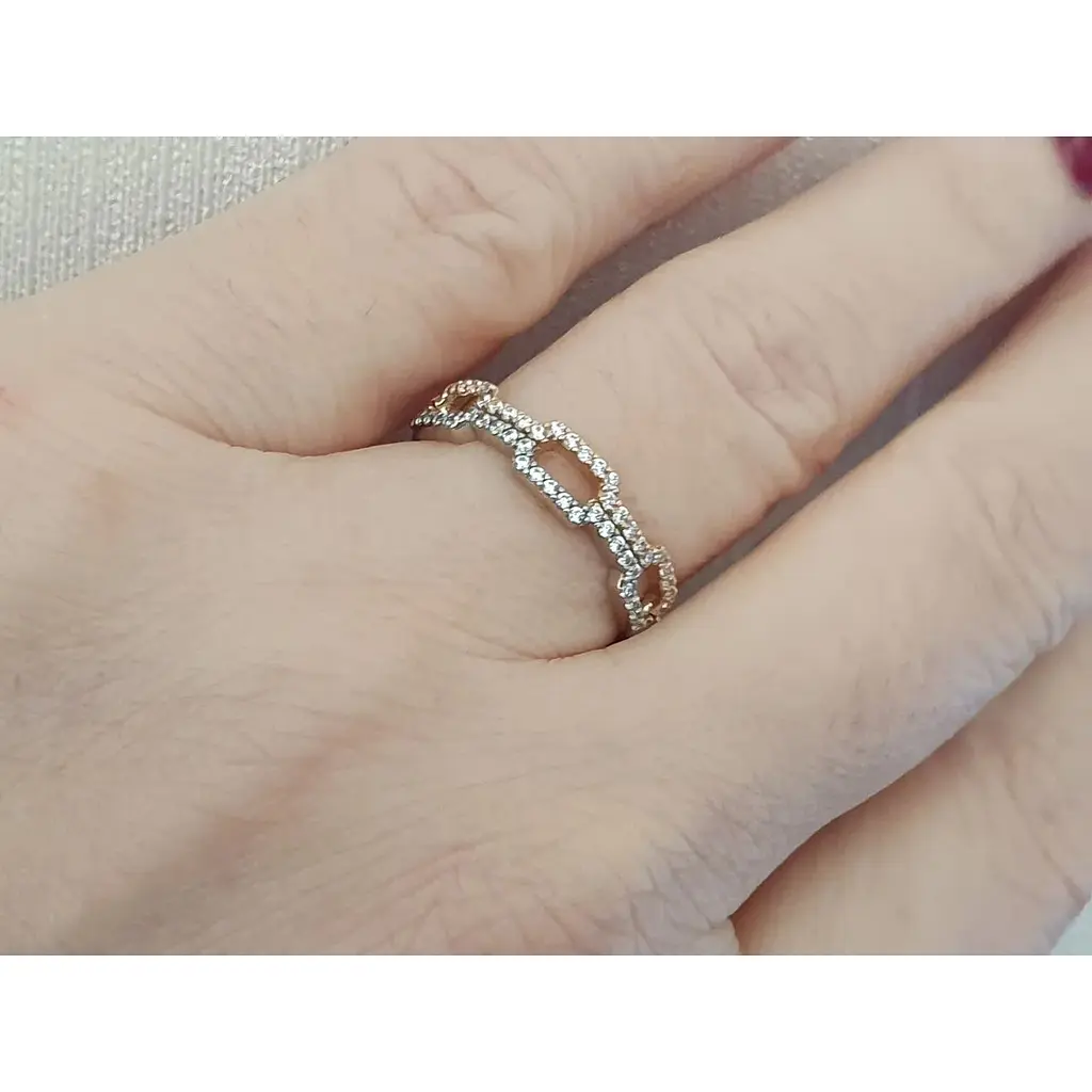 Золотое кольцо Империя золота с фианитами. КВ1482И 17,5 - фото 2