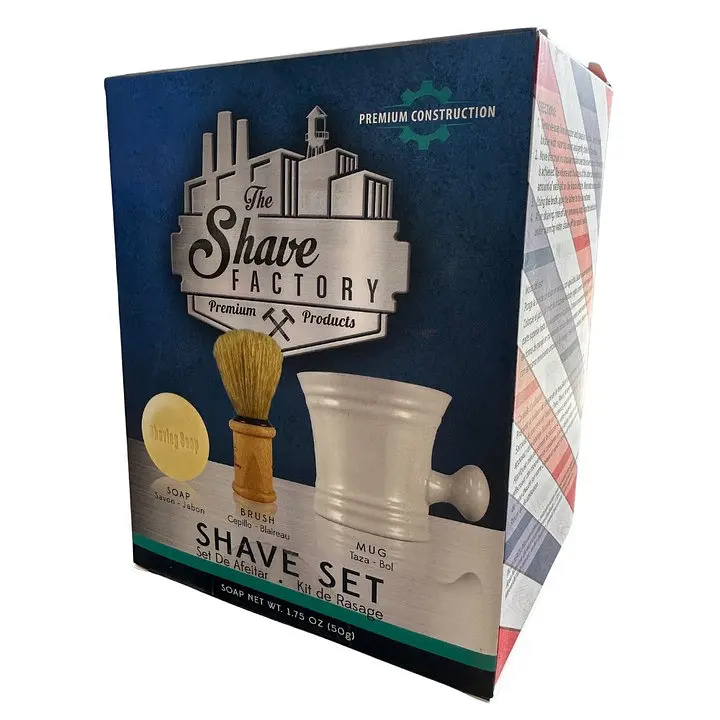 Набір для гоління з білою чашою The Shave Factory Shave Set White Mug - фото 2