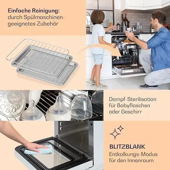 Парова піч фритюрниця духовка Klarstein Vita Pro 2450 Вт (10041334) - фото 6