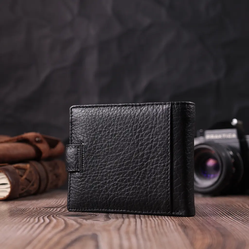 Чоловічий шкіряний гаманець ST Leather 11,5х9,5х2 см acs0028298 - фото 8