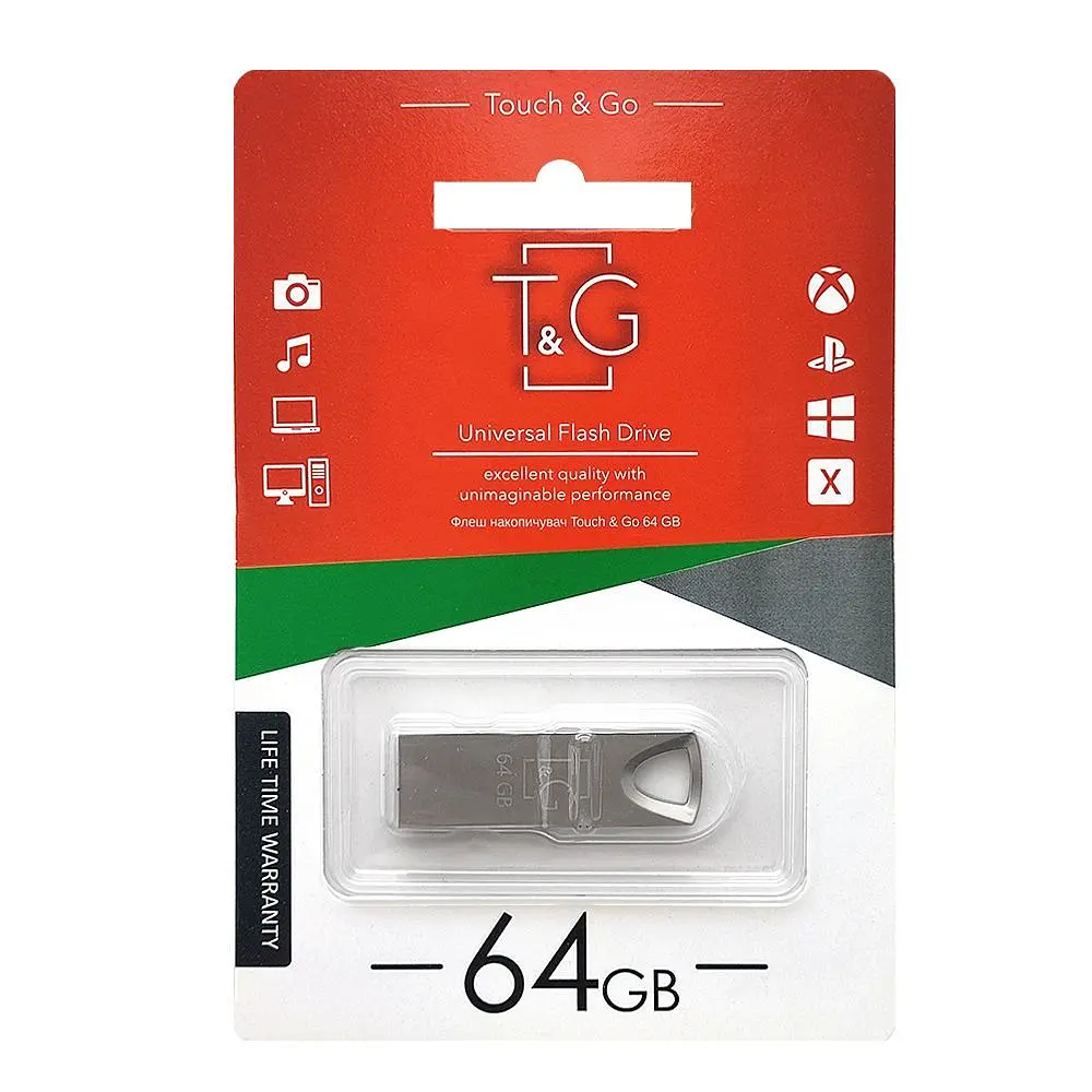 Флеш-накопичувач USB 64GB T&G 117 Metal Series Silver (TG117SL-64G) - фото 2