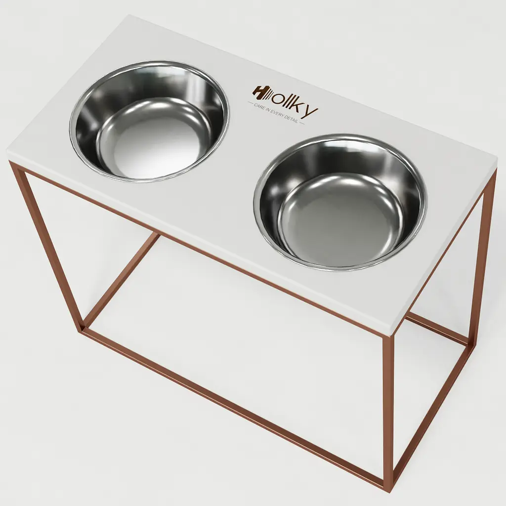 Hollky Base XL40 — миски на підставці для великих собак (2 × 1,8 л, висота 40 см) - фото 8