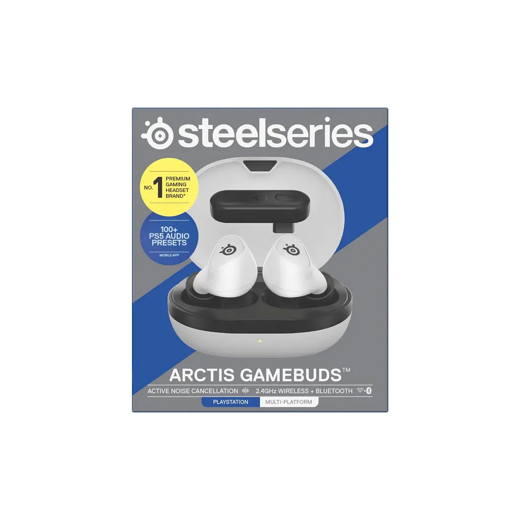 Навушники SteelSeries Arctis GameBuds Bluetooth White (61682) - фото 5