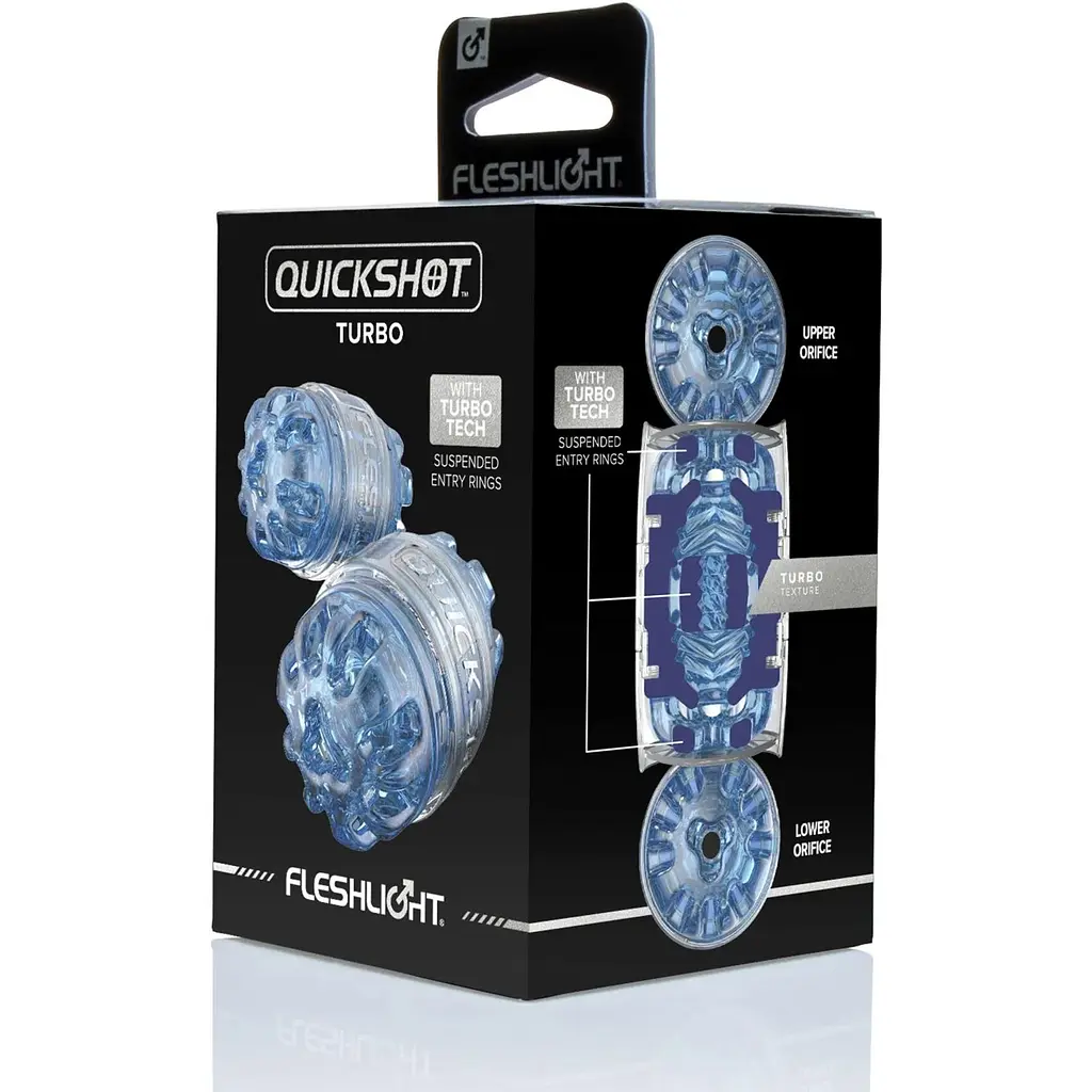Мастурбатор Fleshlight Quickshot Turbo Blue Ice - фото 6