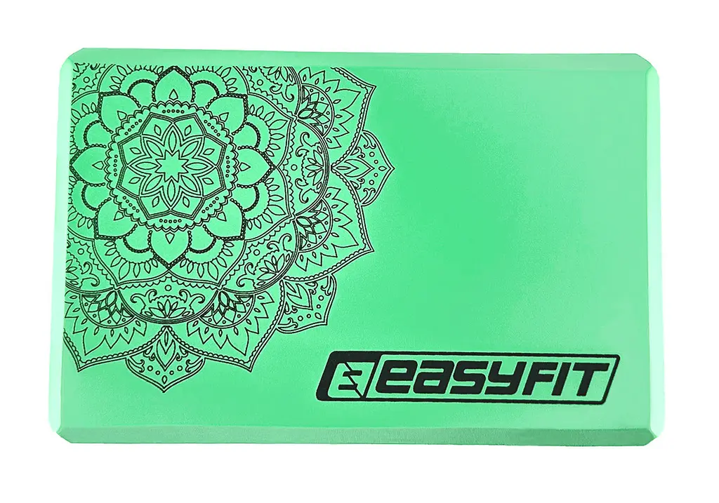 Блок для йоги EasyFit EVA с рисунком мятный - фото 2
