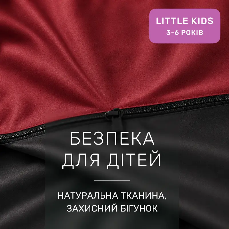 Дитяча постільна білизна MIRSON LITTLE KIDS фланель Black/Red 110х160см (2200012799789) - фото 5