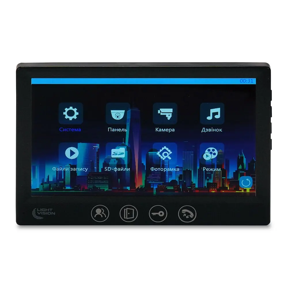 Відеодомофон 7" Light Vision AMSTERDAM FHD Black (82-00205) - фото 2