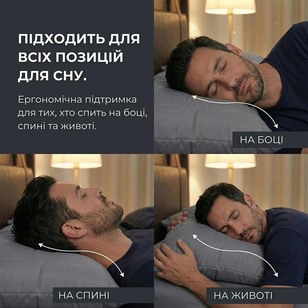 Набір подушок 2 шт 50х70 см ManMaker Подушка Ideia сіра (8-36309) - фото 4
