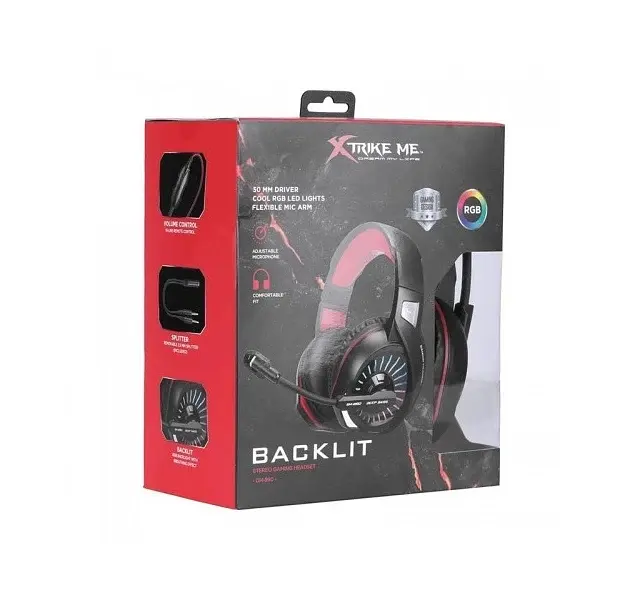 Проводные игровые наушники Xtrike Me Gaming RGB Backlight GH-890, USB, 3.5mm, 2.2m, black - фото 6
