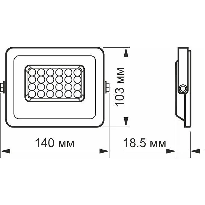 Світлодіодний прожектор Videx F2E 20W 5000K (VL-F2E-205W) [144819] - фото 3