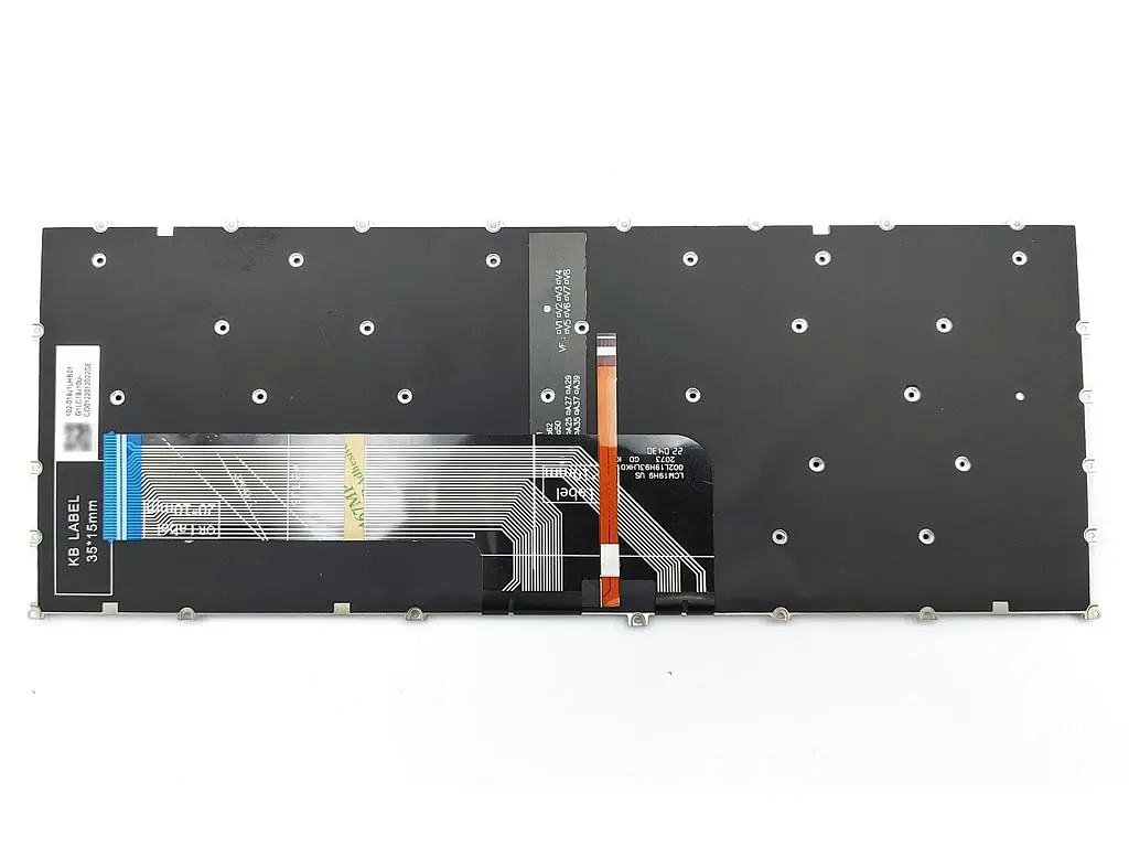 Клавіатура для Lenovo Yoga Slim 7-14ARE05 7-14IIL05 7-14ITL05 (RU Black з Blue підсвічуванням) - фото 2