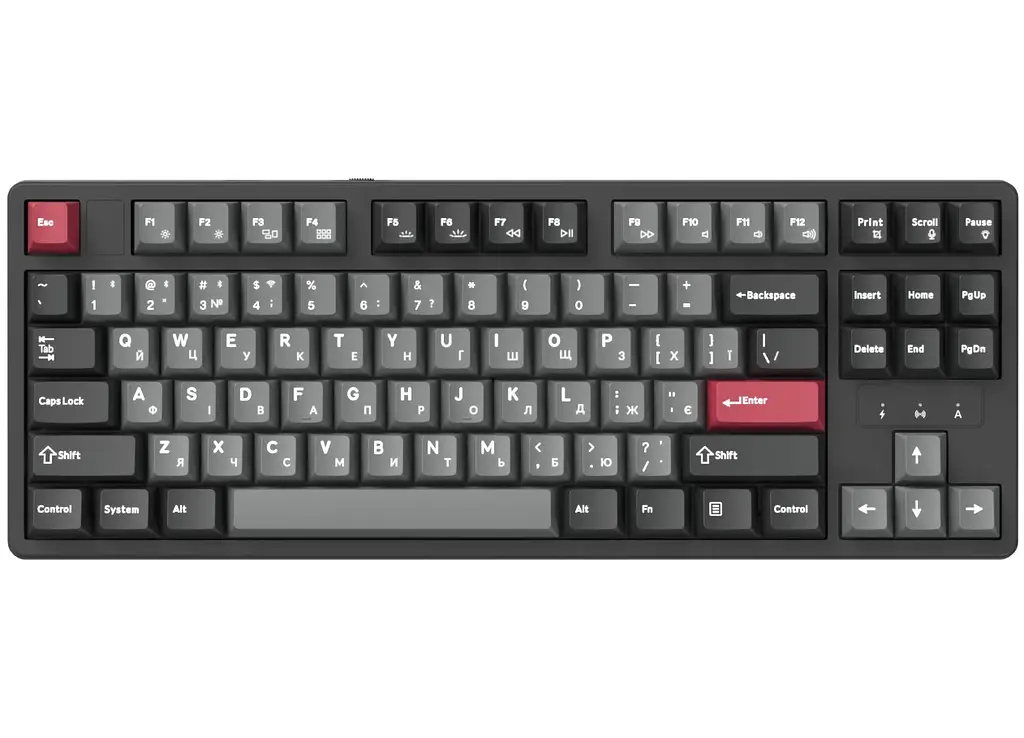Клавиатура игровая механическая GamePro MK-285-BK Asgard Ragnar Keychron Super Red Switch Bluetooth 5.2/2.4 ГГц/USB Black - фото 16