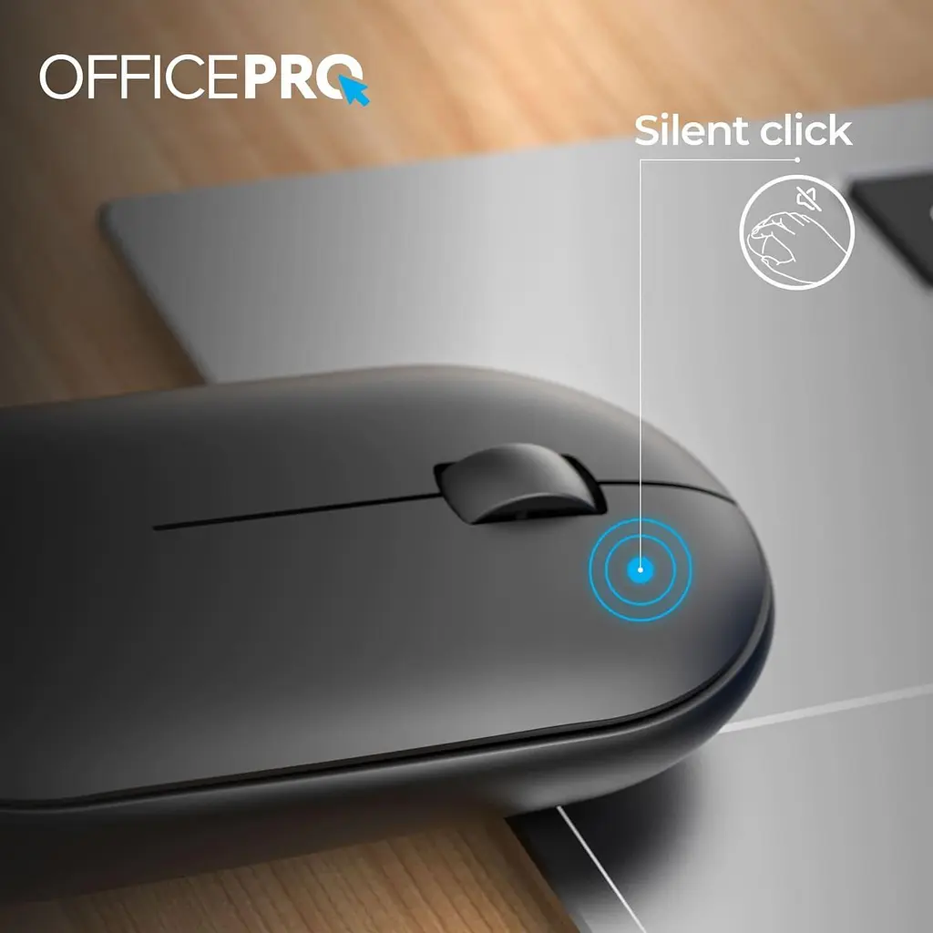 Беспроводная мышь OfficePro M185B Silent Click Wireless Black (M185B) - фото 9