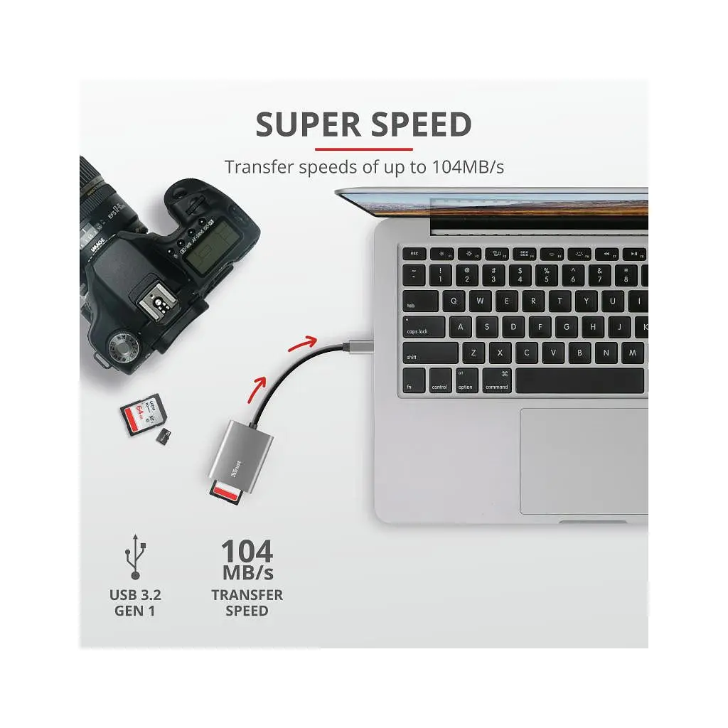 Зчитувач флеш-карт Trust Dalyx Fast USB-С Card reader (24136) - фото 8