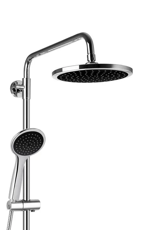 Душевая система Corsan Klar Fiber chrome black CMN002BL, Хром - фото 5