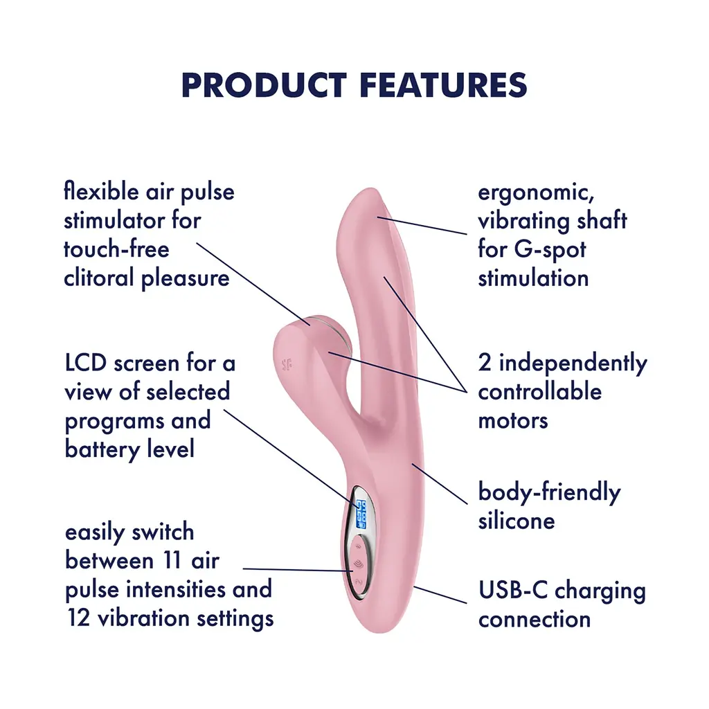 Вакуумний вібратор-кролик Satisfyer Pro+ G-Spot Generation 2 Pink - фото 6