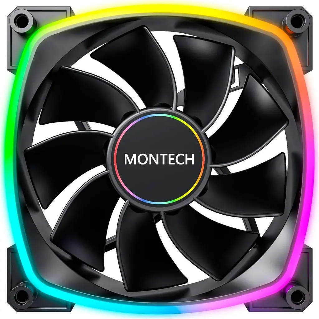 Вентилятор MONTECH 140MM RX140 Reverse PWM BLACK (RX140 PWM BLACK) - фото 2