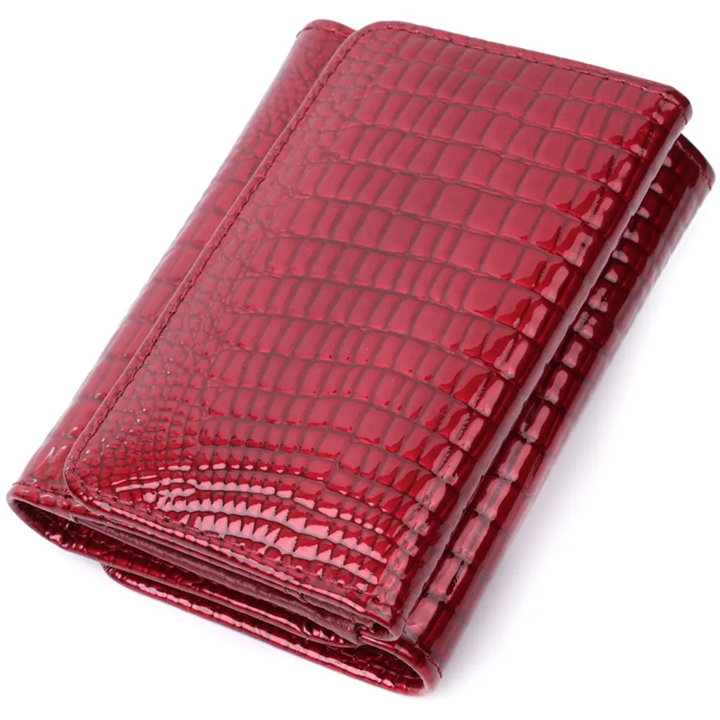 Стильний жіночий фактурний гаманець із натуральної шкіри ST Leather 22731 червоний - фото 5