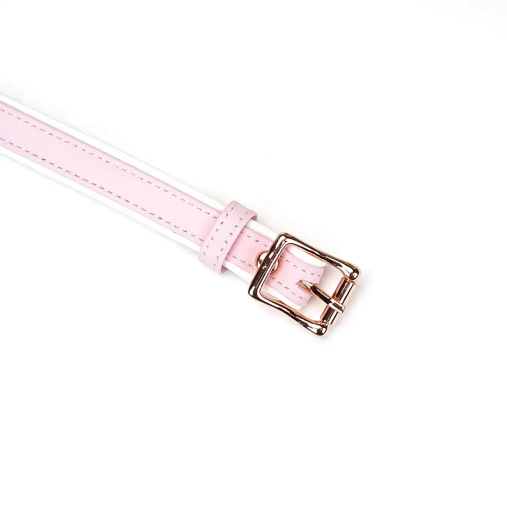 Шкіряна маска на очі Liebe Seele White Pink Fairy Goat Leather Blindfold SX2824 104162 - фото 2