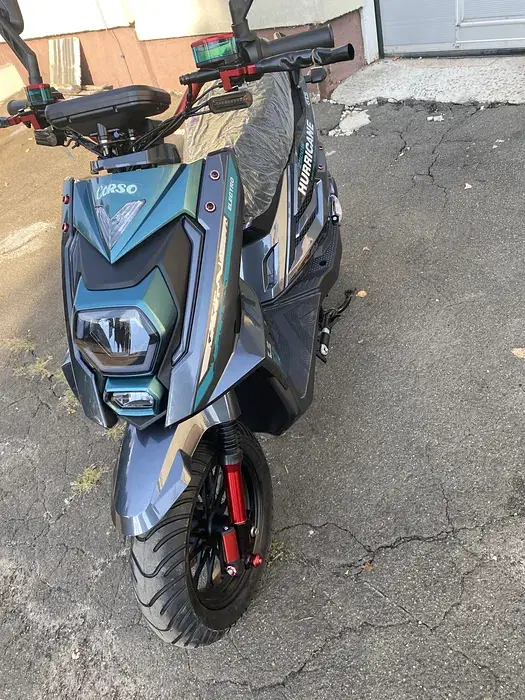 Електроскутер Двомісний Corso Hurricane (2500W 72V/40Ah) Зелений - фото 6