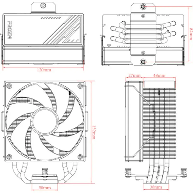 Кулер до процесора ID-Cooling Frozn A410 ARGB White (FROZN A410 ARGB White) - фото 7