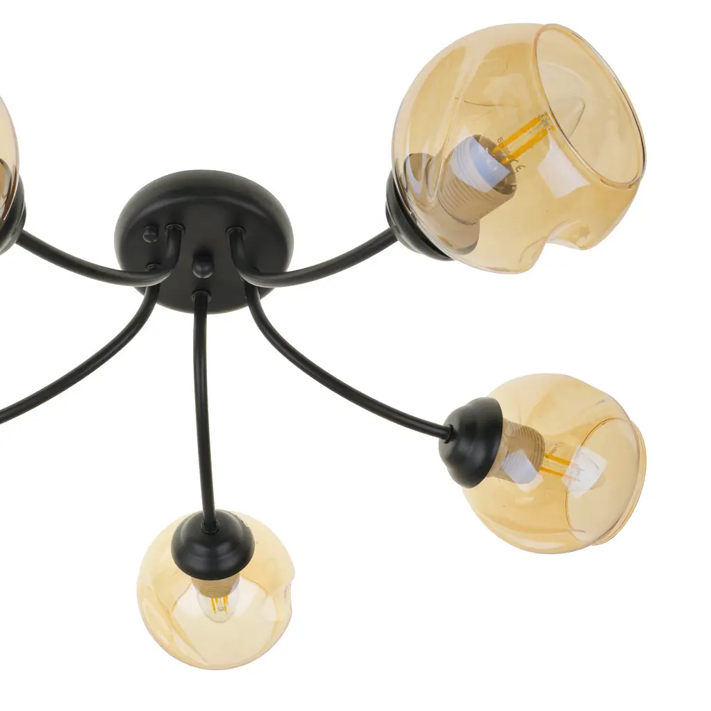 Люстра потолочная Brille в спальню Е27 60W BK (LK-719C/5) - фото 5