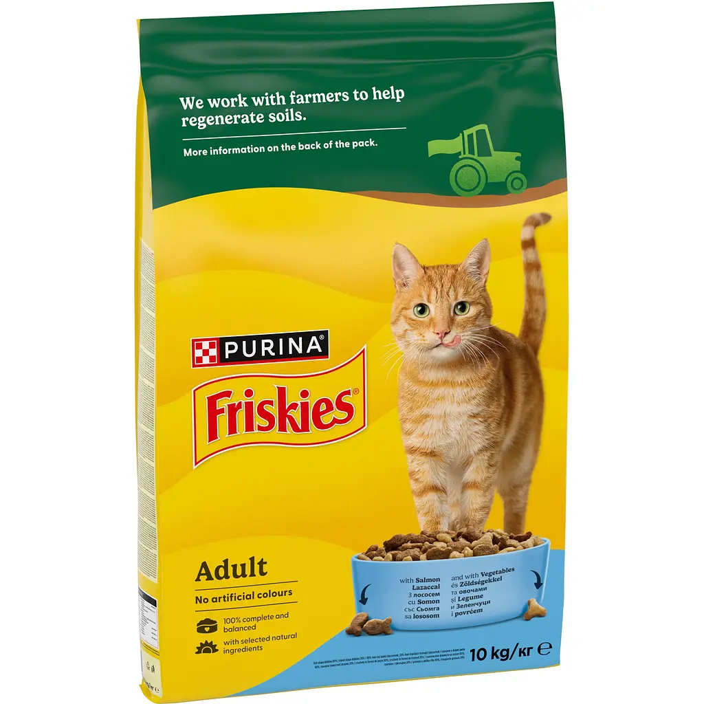 Уцінка. Сухий корм для котів Friskies з лососем та овочами 10 кг - фото 2