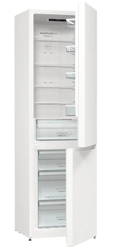 Холодильник з нижньою морозильною камерою Gorenje NRK6201EW4 200х60х60см 2 двері 235 (96) л А+ Total NF Зона свіжості білий - фото 2