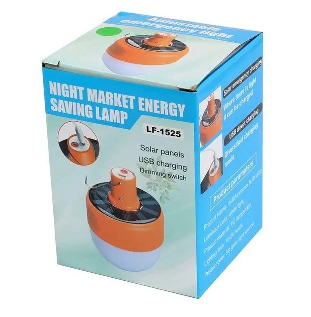 Кемпинговый фонарь лампа аккумуляторная с солнечной батереей  Energy saving lamp Vkstar Lf-1525 60Вт - фото 4
