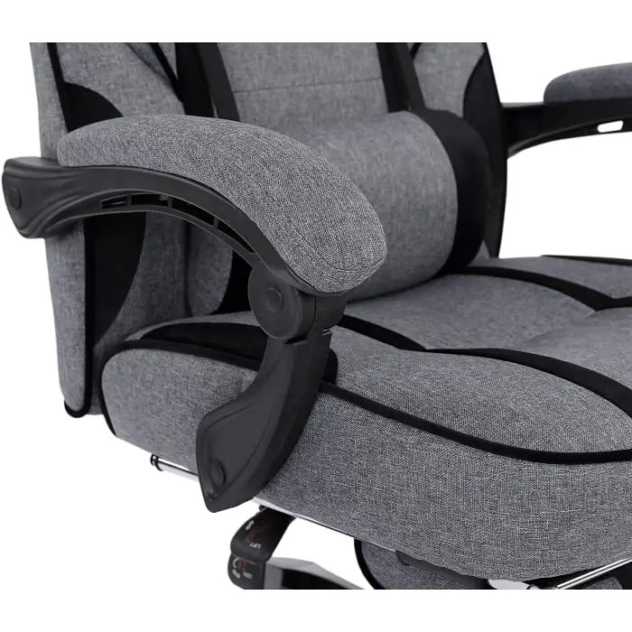 Геймерське крісло GT Racer сіре з чорним (X-2749-1 Fabric Gray/Black Suede) - фото 3